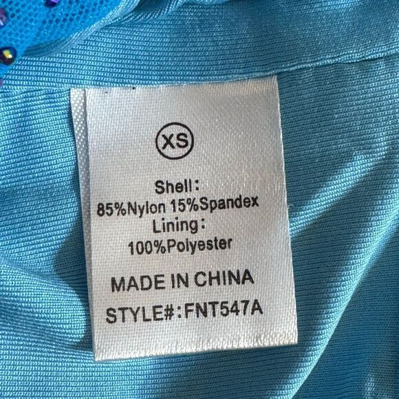 Fashion nova corset top Womens size XS sequin crop blue strapless samantha - Picture 8 of 9